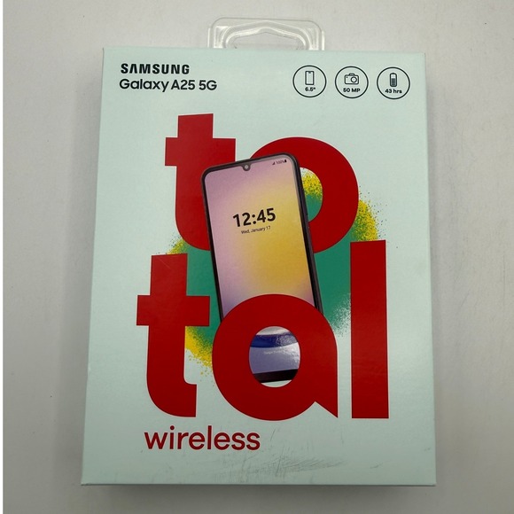 Samsung Other - Samsung Galaxy A25 5G 128GB Total Wireless Smartphone Blue Black SM-A256V NEW